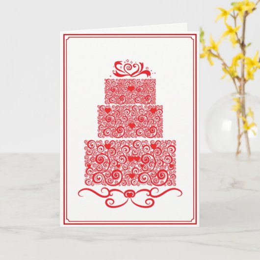 Wedding Cake Card カード (黄色い花)