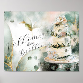  Wedding cake Elegant bröllop Poster ポスター