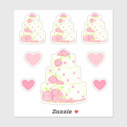 Wedding Cake Stickers シール (シート)