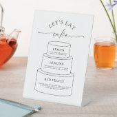 Wedding Cake Tier Flavor Description Pedestal Sign 台座サイン (インサイチュ)