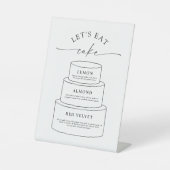 Wedding Cake Tier Flavor Description Pedestal Sign 台座サイン (正面)