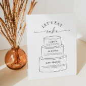 Wedding Cake Tier Flavor Description Pedestal Sign 台座サイン