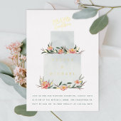 Wedding Cake Wedding Reception 箔招待状