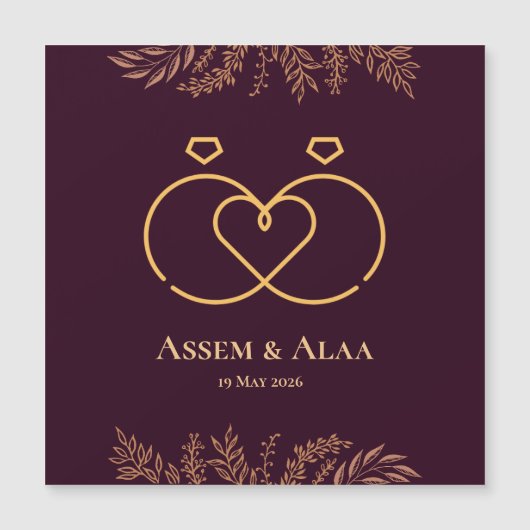 wedding card マグネット招待状 (正面)