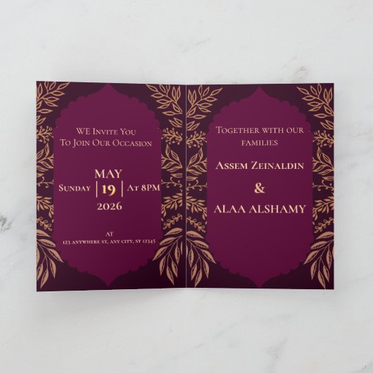 wedding card 招待状 (内部)