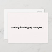 Wedding card - and they lived happily ever after ポストカード (正面/裏面)
