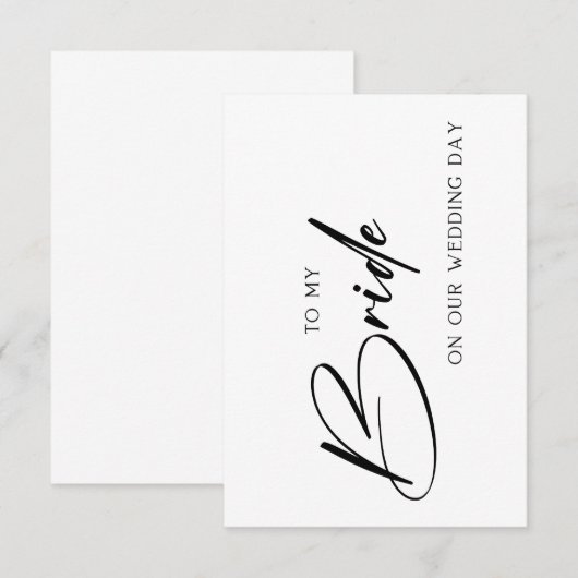 Wedding Card for Your Bride or Groom  サンキューカード (正面/裏面)