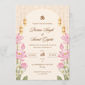 Wedding Card Invitation 5"7 inches cards 招待状
