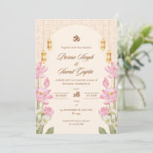 Wedding Card Invitation 5"7 inches cards 招待状 (スタンド正面)