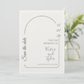 Wedding Card – Modern Minimal Save The Date Arch  招待状 (スタンド正面)