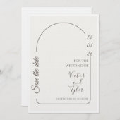 Wedding Card – Modern Minimal Save The Date Arch  招待状 (正面/裏面)
