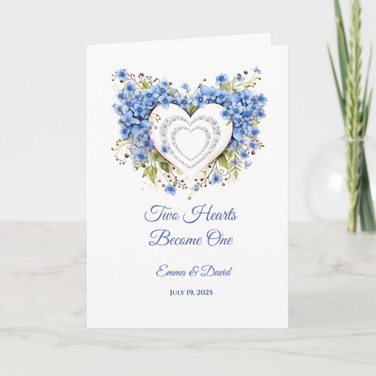 Wedding Card Two Hearts Become One カード (正面)