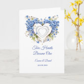 Wedding Card Two Hearts Become One カード (黄色い花)