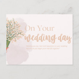 Wedding Cards- Elegant Floral Wedding Congratulati ポストカード