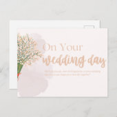 Wedding Cards- Elegant Floral Wedding Congratulati ポストカード (正面/裏面)