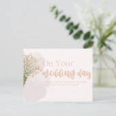 Wedding Cards- Elegant Floral Wedding Congratulati ポストカード (スタンド正面)