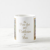 Wedding Cats The Purr-fect Pair Personalized コーヒーマグカップ (中央)