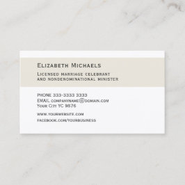 Wedding Celebrant modern  名刺