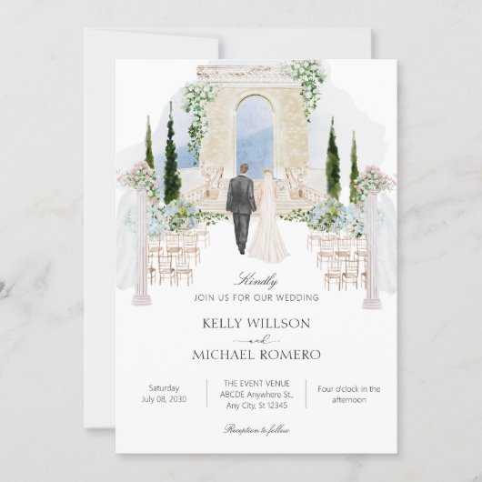 Wedding ceremony art  招待状 (正面)