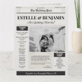 Wedding Ceremony Newspaper Program カード (正面)