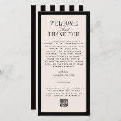 Wedding Ceremony or Reception Welcome サンキューカード (正面/裏面)