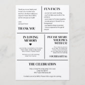 Wedding Ceremony Program With Icons Minimalist プログラム (裏面)