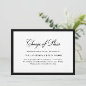 Wedding Change of Plans Cancellation Announcement 招待状 (スタンド正面)