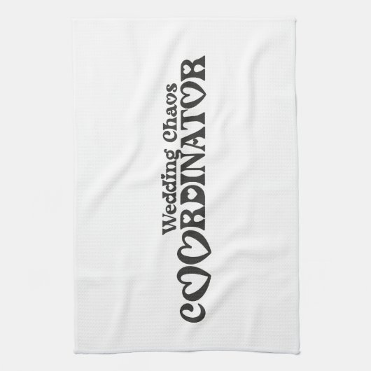 Wedding Chaos Coordinator - Funny Bride キッチンタオル (縦)