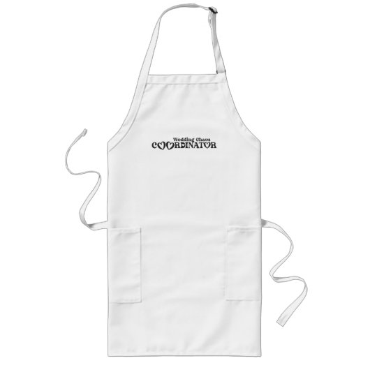 Wedding Chaos Coordinator - Funny Bride ロングエプロン (正面)