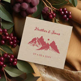 Wedding Cherished Rustic Mountains Landscape  ラバースタンプ