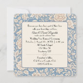 Wedding Chinoiserie Bird and Flower Pattern 招待状 (正面)
