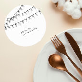 Wedding Coaster with String Lights ラウンドペーパーコースター