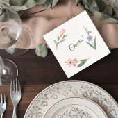 Wedding Cocktail Napkin with Botanical Design スタンダードカクテルナプキン