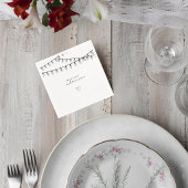 Wedding Cocktail Napkin with String Lights スタンダードカクテルナプキン