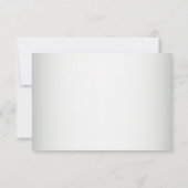 Wedding Colorful Floral Butterfly Green Wedding 出欠カード (裏面)