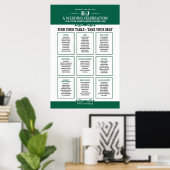 Wedding Concert Theme Seating Chart Sign ポスター (ホームオフィス)