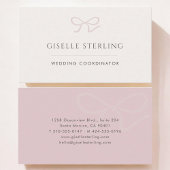 Wedding Coordinator Pink Bow 名刺