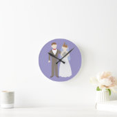 Wedding Couple ラウンド壁時計 (ホーム)