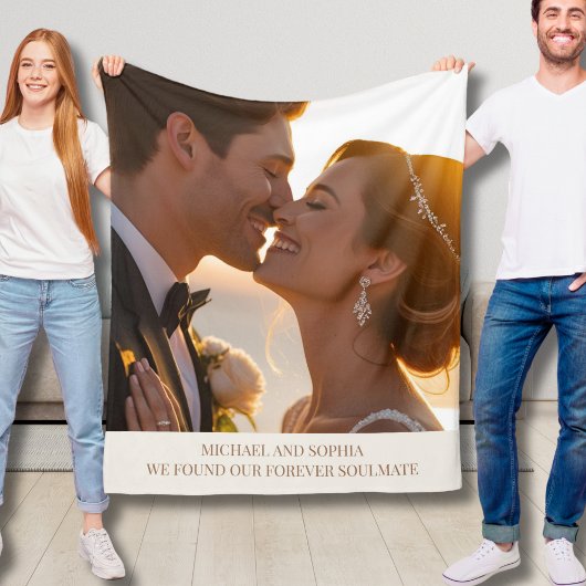 Wedding Couple Fleece Blanket Christmas Gift Idea フリースブランケット
