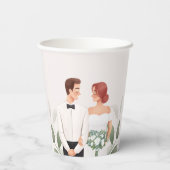 Wedding Couple Illustration Paper Cup 紙コップ (裏面)