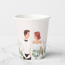 Wedding Couple Illustration Paper Cup 紙コップ