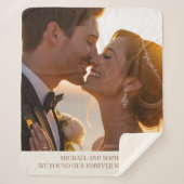 Wedding Couple Sherpa Blanket Christmas Gift Idea シェルパブランケット (正面)