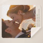 Wedding Couple Sherpa Blanket Christmas Gift Idea シェルパブランケット (正面(横))