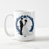 Wedding Couple Silhouette Holding Hands コーヒーマグカップ (左)