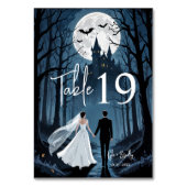 Wedding Couple Spooky Forest Toward Haunted Castle テーブルナンバー (正面)