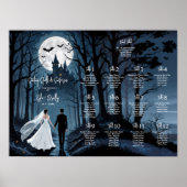 Wedding Couple Spooky Forest Toward Haunted Castle ポスター (正面)