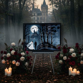 Wedding Couple Spooky Forest Toward Haunted Castle ポスター