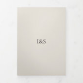 Wedding Cream All in one set kindly reply 三つ折り招待状 (カバー)