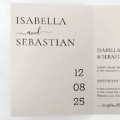 Wedding Cream All in one set kindly reply 三つ折り招待状 (内部最初)