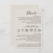 Wedding Cream Details エンクロージャーカード (正面/裏面)